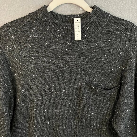 Madewell Women's XL Speckled Wool Blend Long Sleeve Sweater - Picture 3 of 8